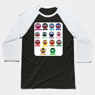 London Underground Subway Roundels Baseball T-Shirt